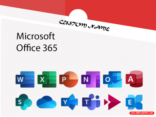 Office 365 Account for PC, Mac, Mobiles (Custom name)